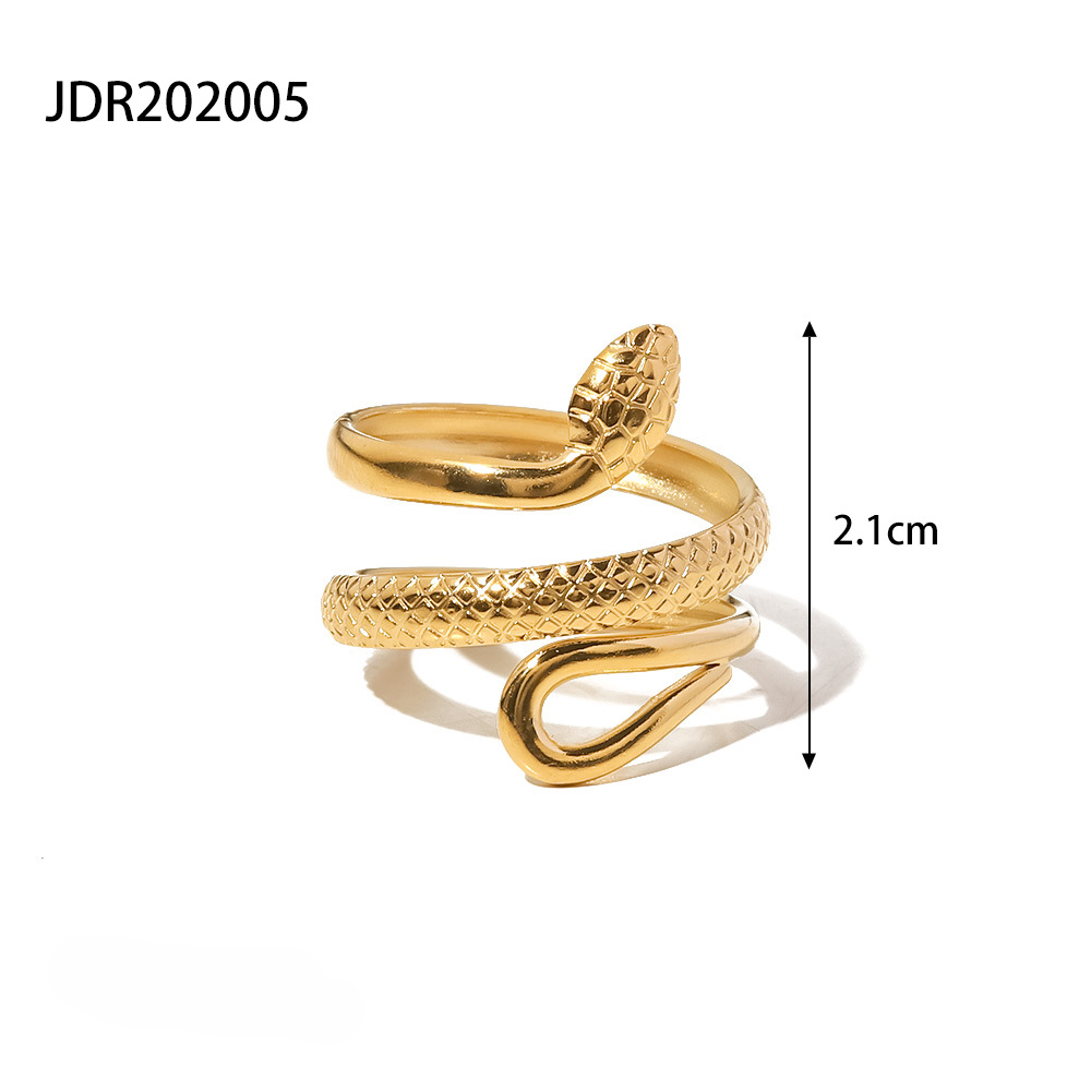 Wholesale Titanium Steel Plated Snake Rings