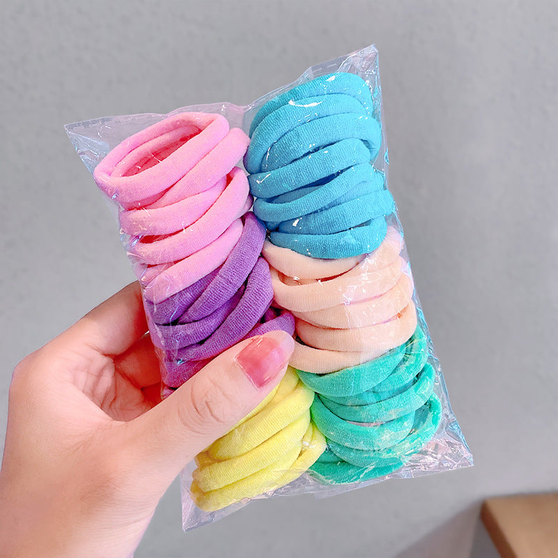 Wholesale Candy Color Fabric Hair Rope Set