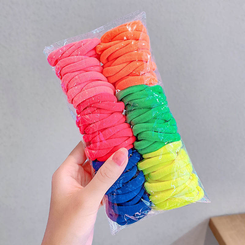 Wholesale Candy Color Fabric Hair Rope Set