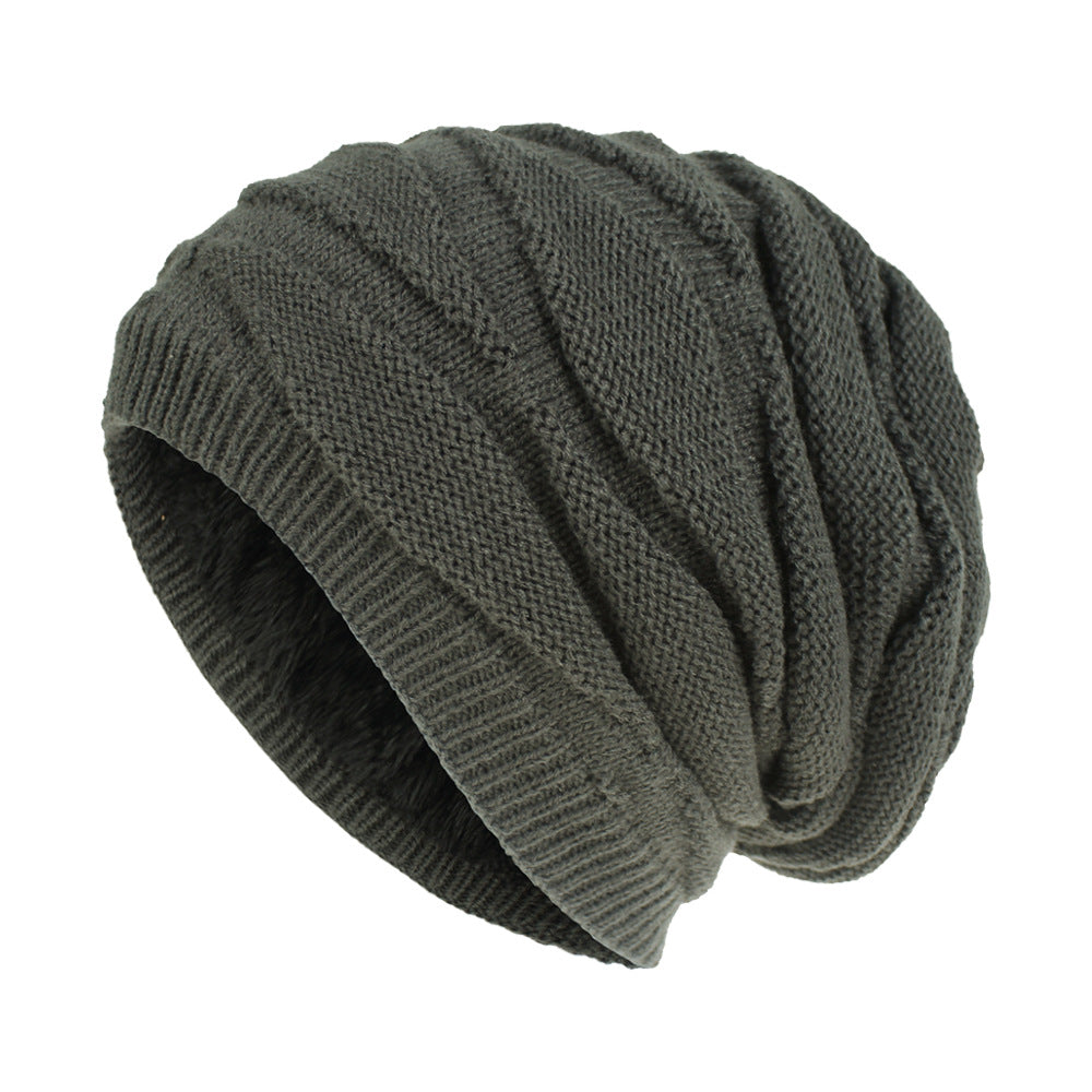 Wholesale Woolen knitted hat is warm and fleece outdoor casual hat