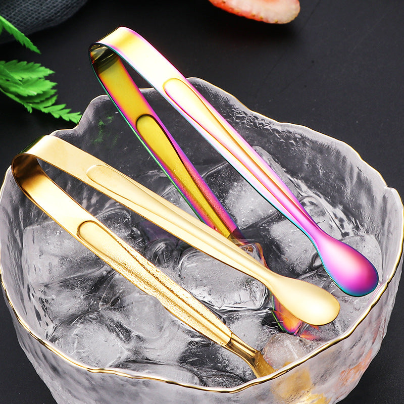 Wholesale Stainless Steel Gold Sugar Clip Ice Tongs Hot Towel Food Clip Hotel Supplies