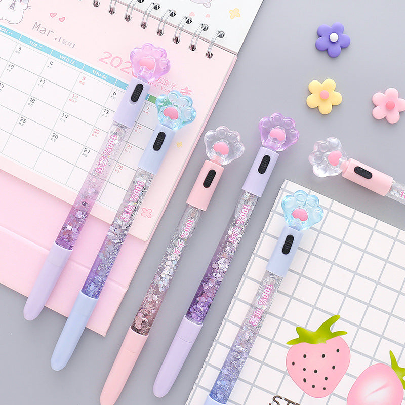 Wholesale Plastic Luminous Quicksand Gel Pen