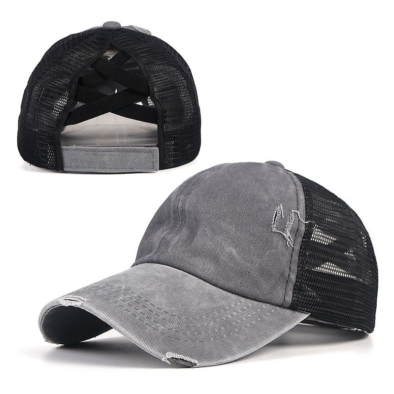 Wholesale Cotton Outdoor Sun Hat Solid Color Leopard Print Mesh Cap Baseball Cap