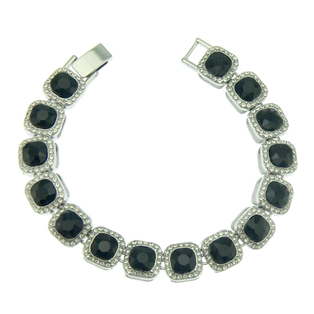 Wholesale Square Round Diamond Alloy Bracelet