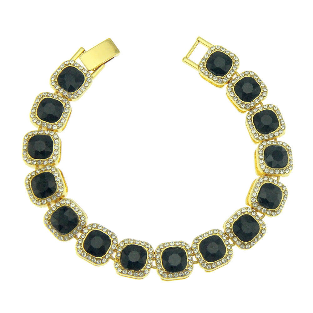 Wholesale Square Round Diamond Alloy Bracelet