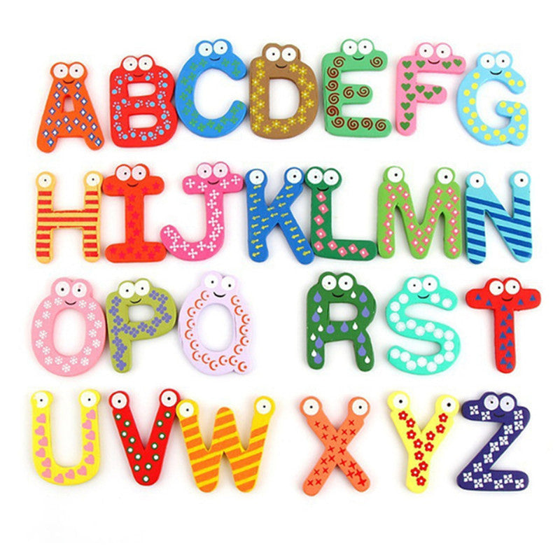 Wholesale Wooden Letter Refrigerator Magnet with Symbols and Numbers Refrigerator Magnet Decoration