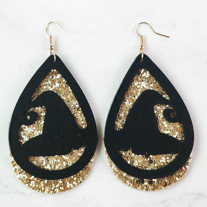 Wholesale 3 Pair/Pack Halloween Kitten Korean Velvet Spider Web Earrings