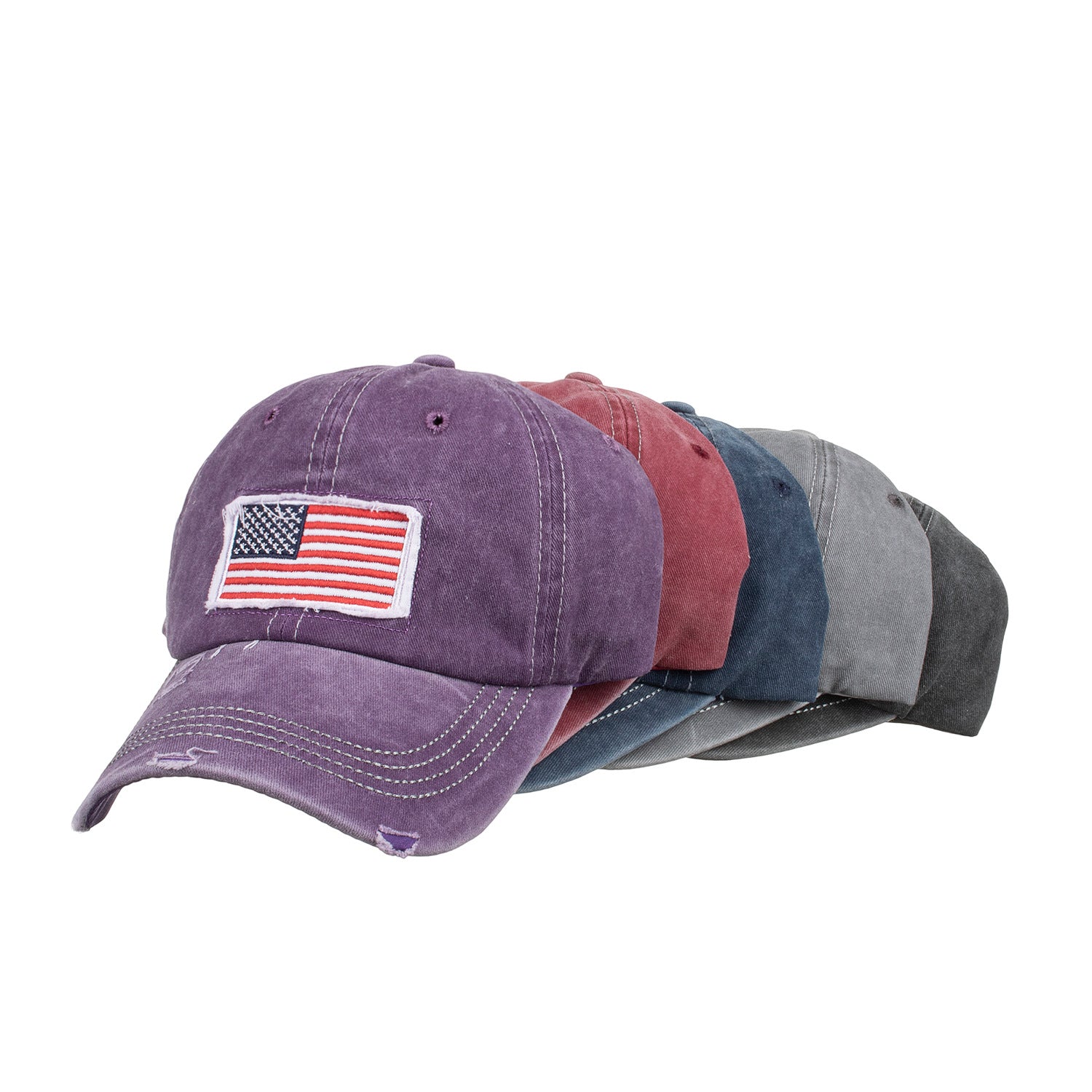 Wholesale Washed distressed ponytail baseball cap