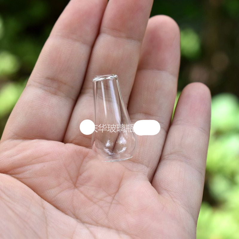 Wholesale 1pcs Customizable miniature teardrop style food toy mini glass vase