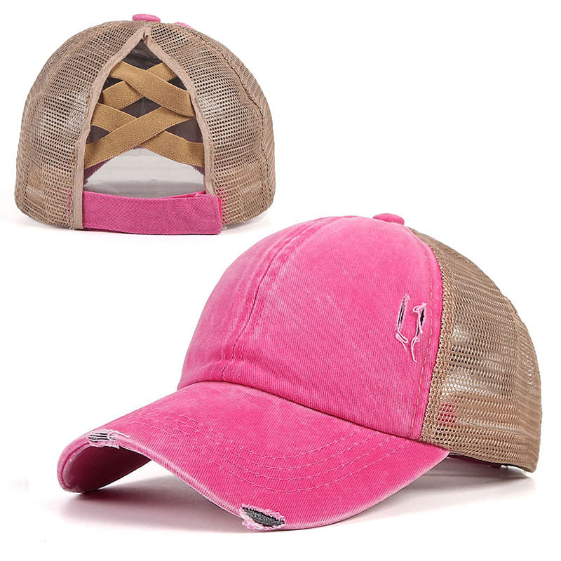 Wholesale Cotton Outdoor Sun Hat Solid Color Leopard Print Mesh Cap Baseball Cap