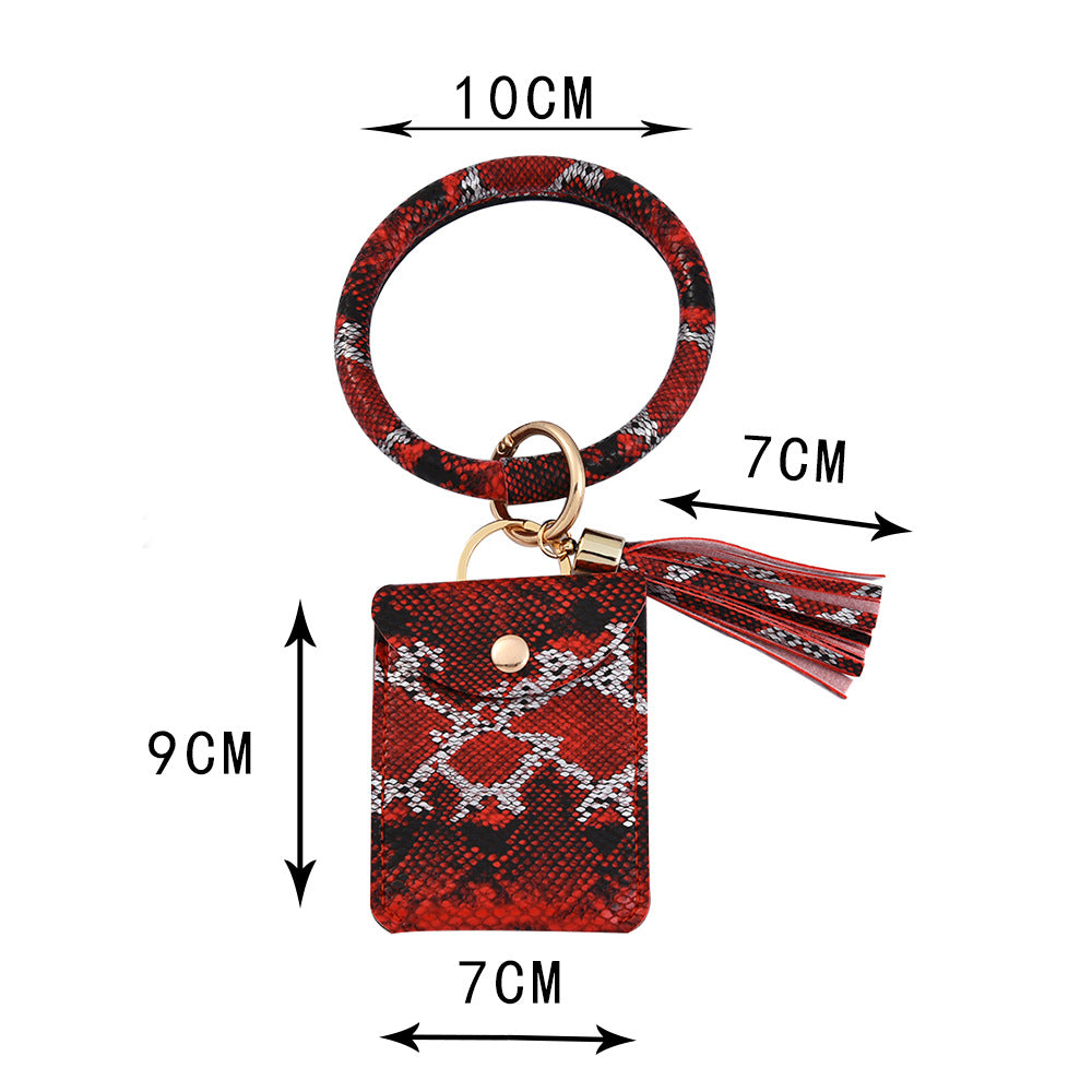 Wholesale 2PCS Card Holder Coin Purse PU Keychains