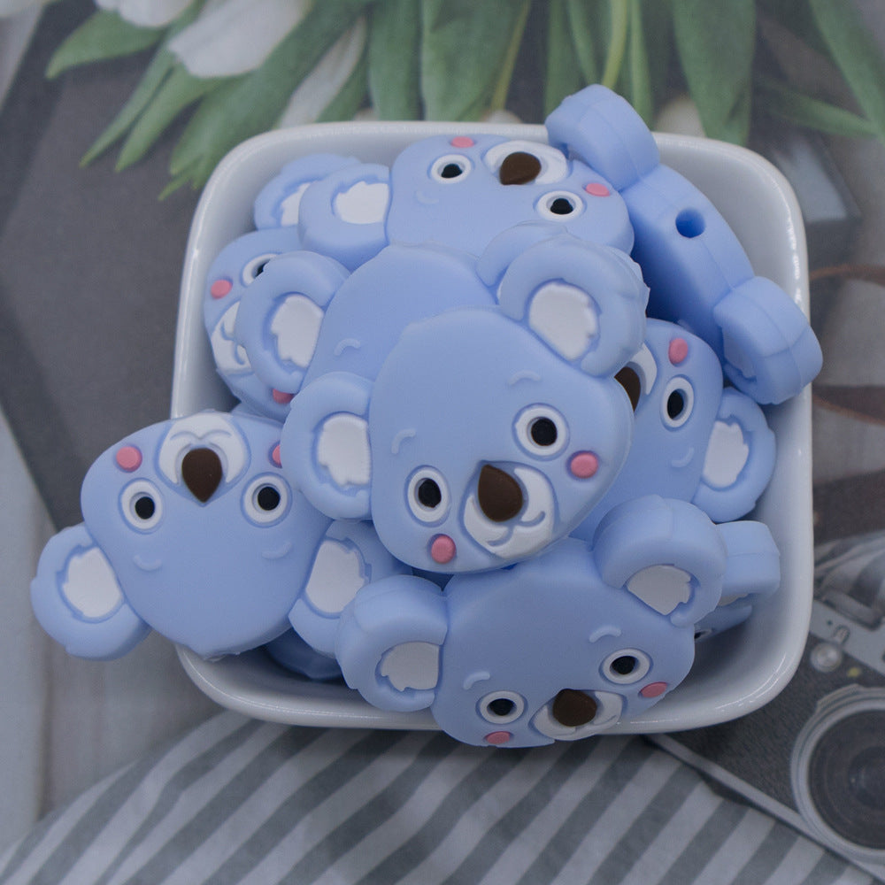 Animales de dibujos animales de 100 piezas al por mayor cuentas de silicona molar