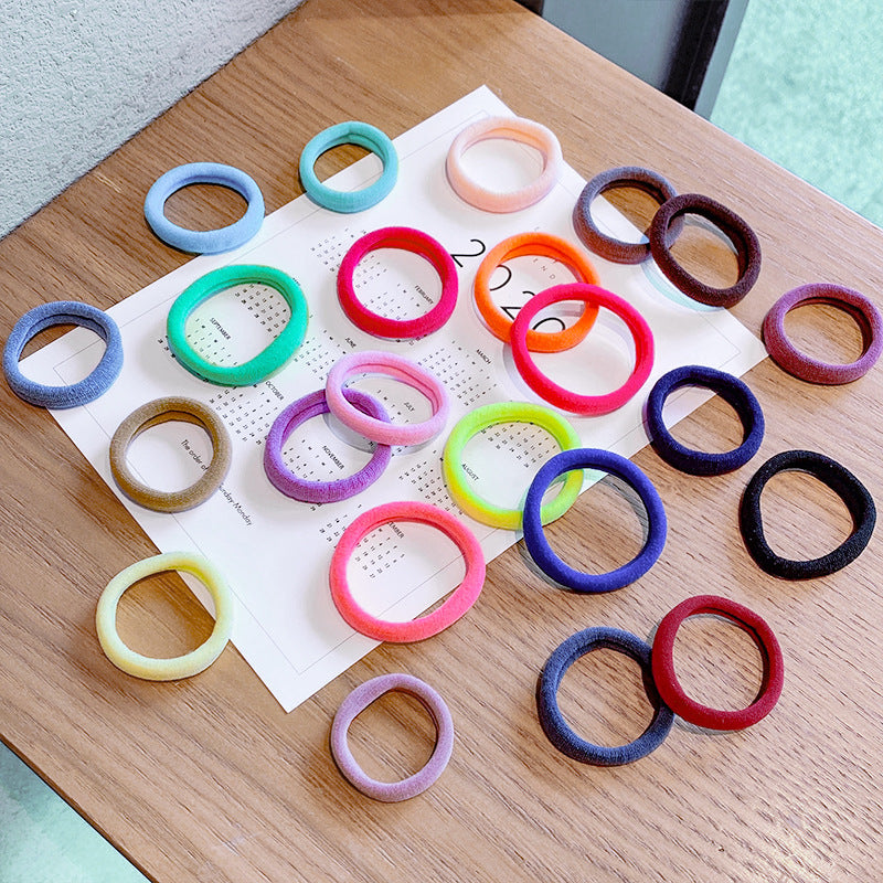 Wholesale Candy Color Fabric Hair Rope Set