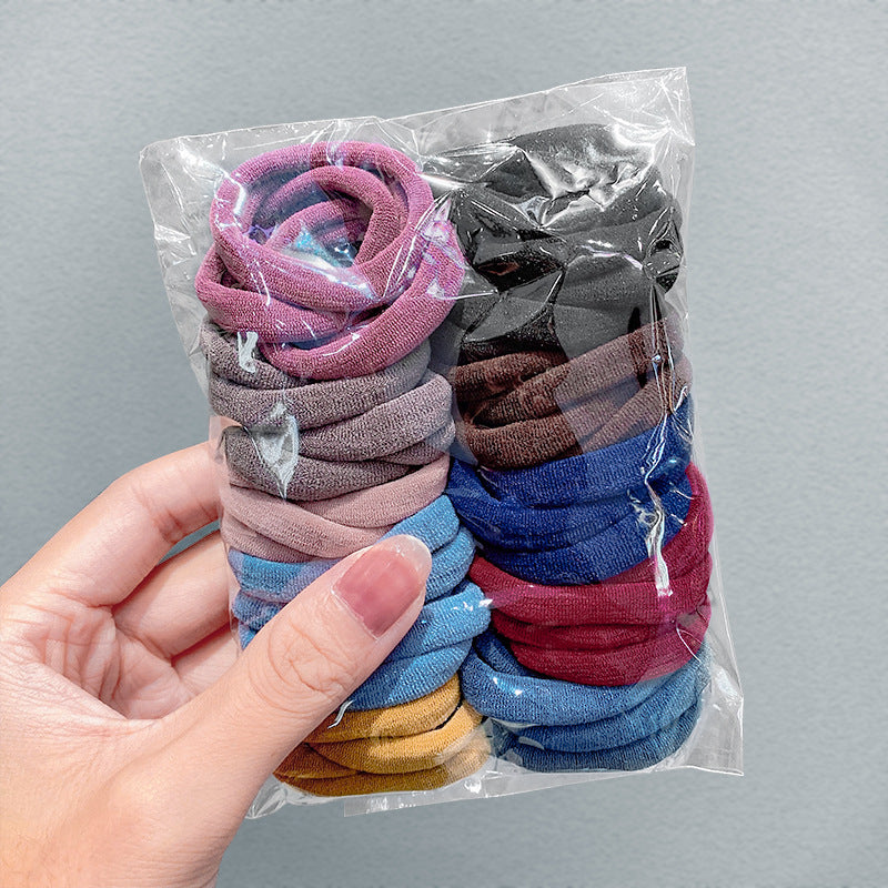 Wholesale Candy Color Fabric Hair Rope Set
