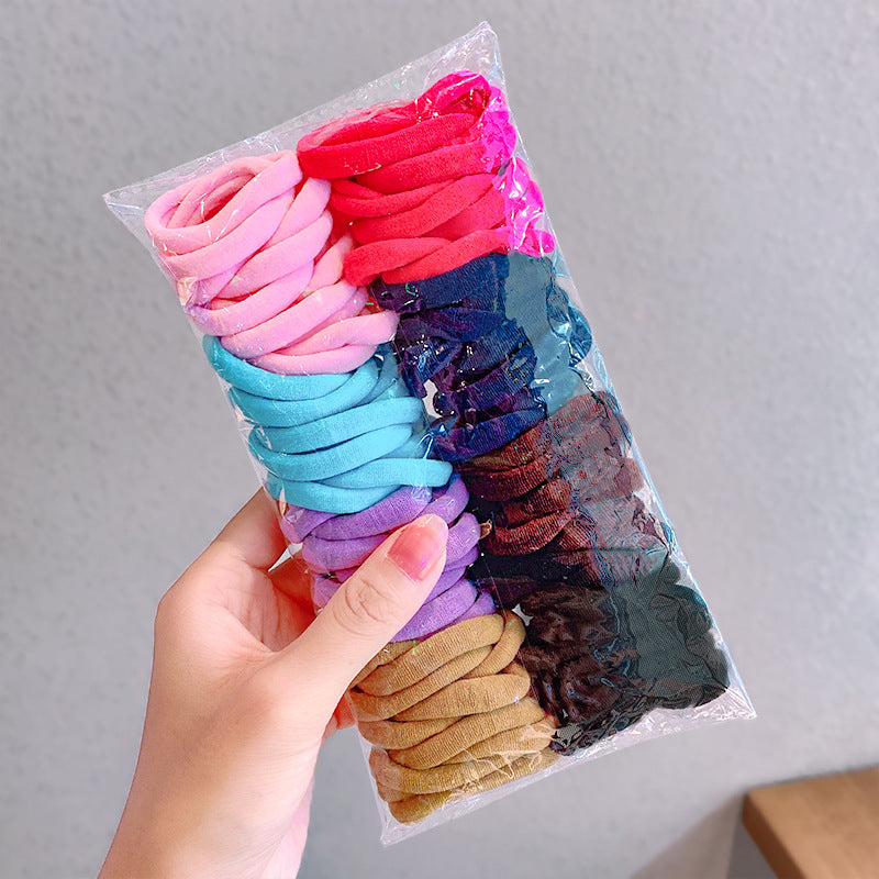 Wholesale Candy Color Fabric Hair Rope Set