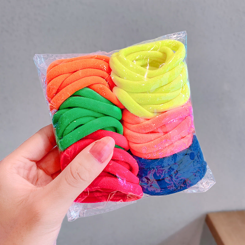 Wholesale Candy Color Fabric Hair Rope Set