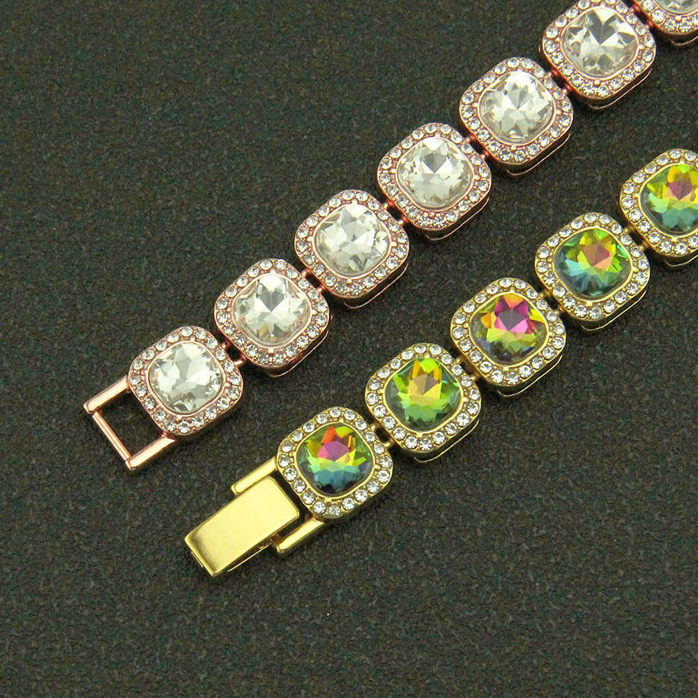 Wholesale Square Round Diamond Alloy Bracelet