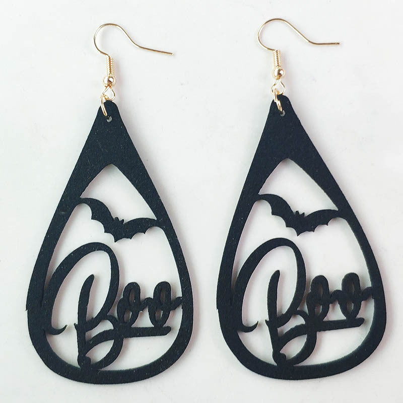 Wholesale 3 Pair/Pack Halloween Pumpkin Ghost Witch Velvet Earrings