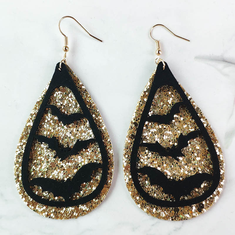 Wholesale 3 Pair/Pack Halloween Kitten Korean Velvet Spider Web Earrings