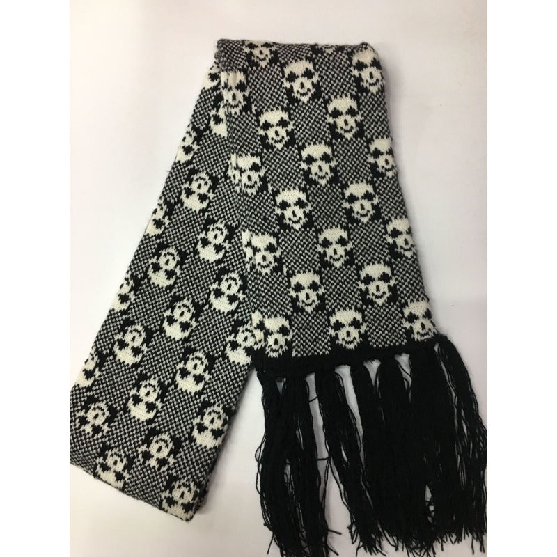 Wholesale Knitted Jacquard Ghost Head Skull Scarves