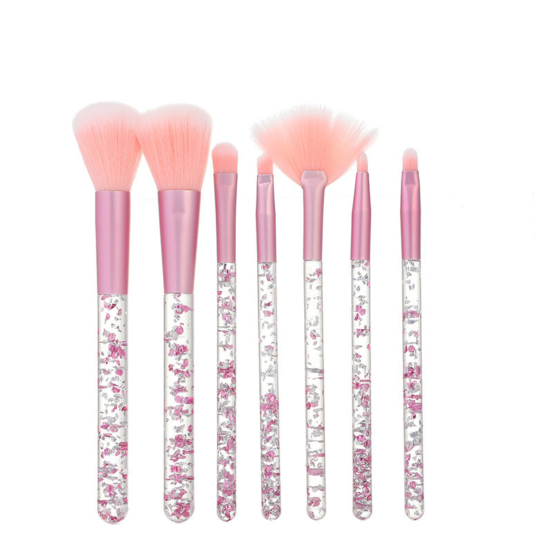 Wholesale of 7 Tributaries of Scallion Powder Bags, Makeup Brush Sets