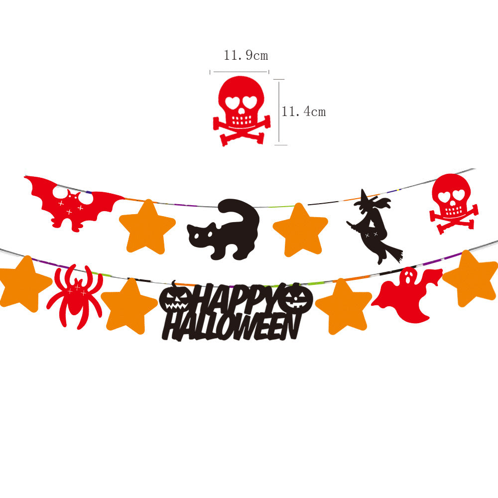 Wholesale Halloween Alphabet Pull Flags Paper Decorations