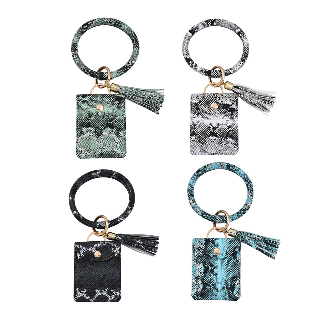 Wholesale 2PCS Card Holder Coin Purse PU Keychains