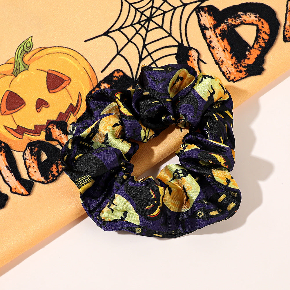 Wholesale Halloween Large Intestine Hair Ring, Pumpkin Skull, Personality Holiday Hair Rope
