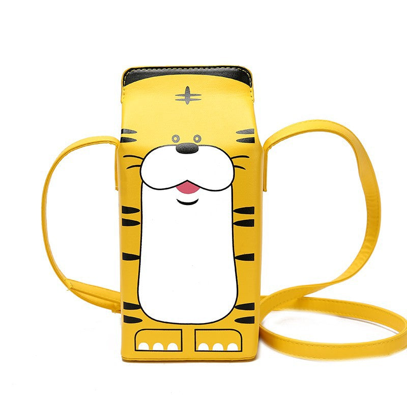 Wholesale Penguin Cow PU Printed Magnetic Buckle Crossbody Change Mobile Bag