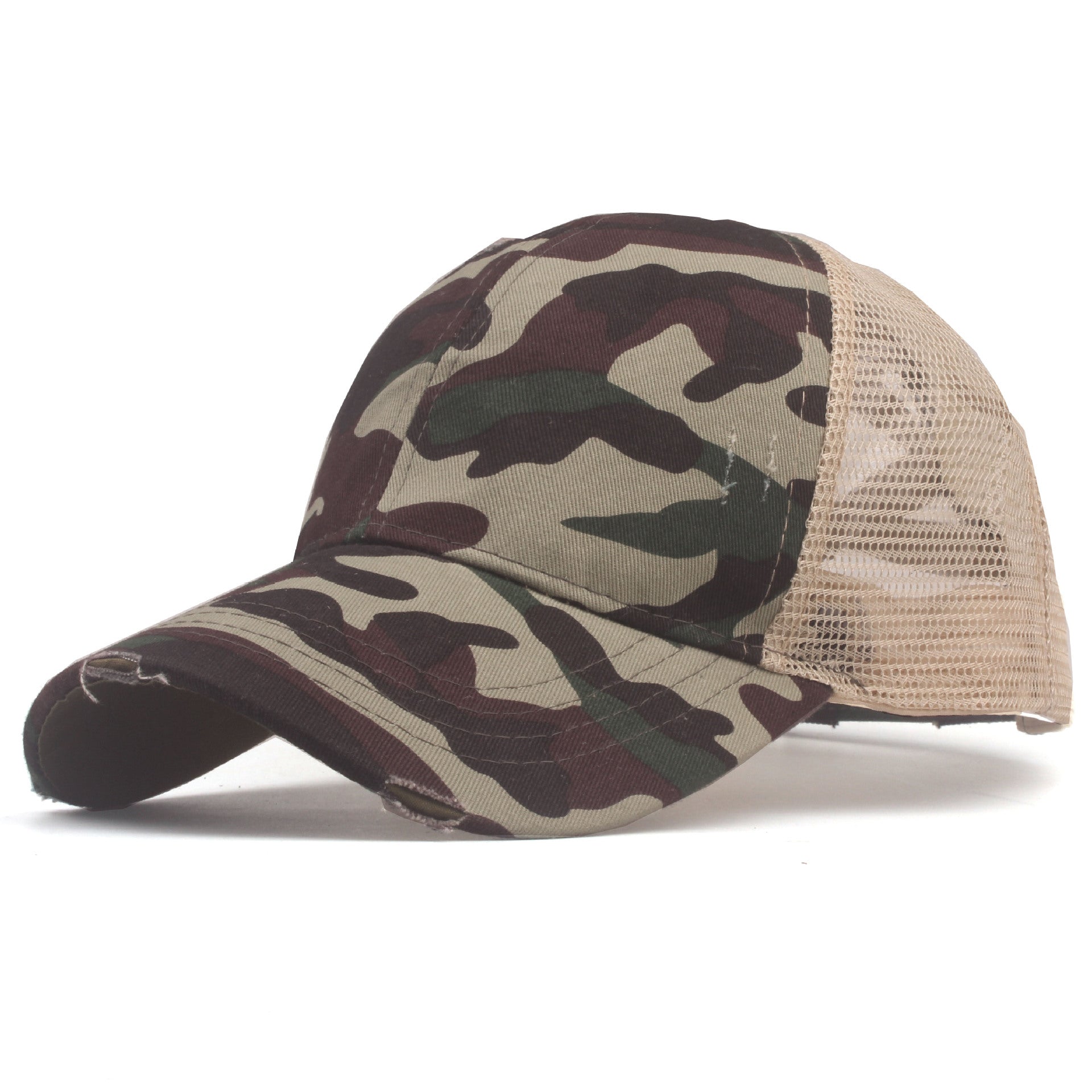 Wholesale Cotton Cross Ponytail Baseball Caps