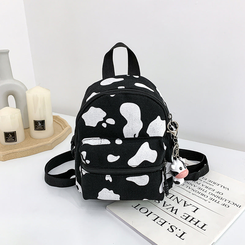 Wholesale Cow Patterned Canvas Bags for Children's Backpacks