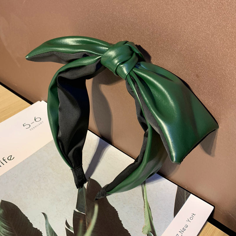 Wholesale Leather Big Bow Headband