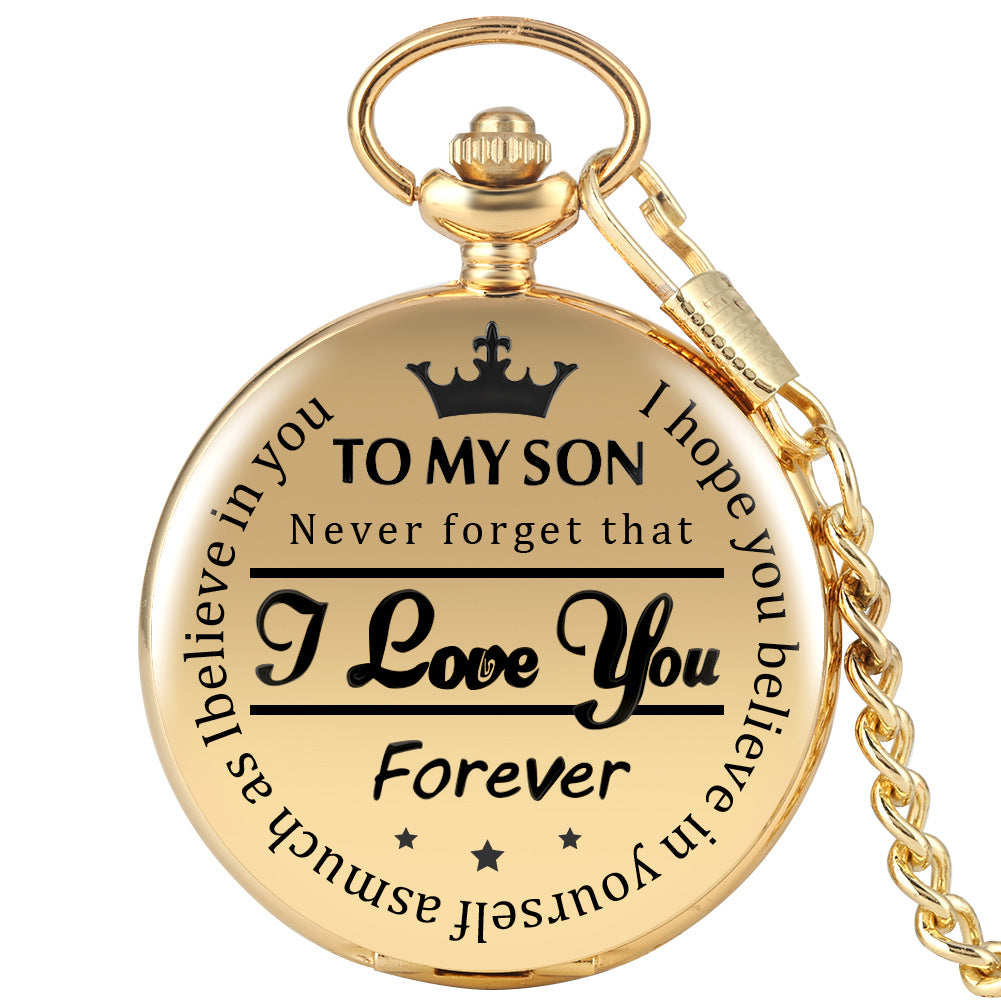 Wholesale Vintage Chain Quartz Clock Flip Alloy Men's Pocket Watch