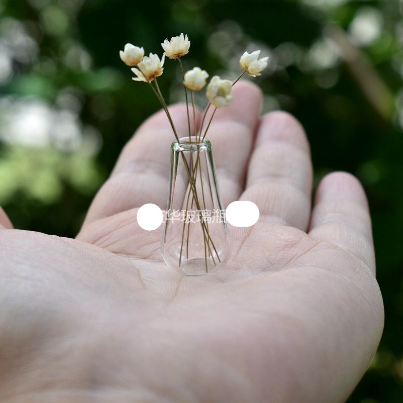 Wholesale 1pcs Customizable miniature teardrop style food toy mini glass vase