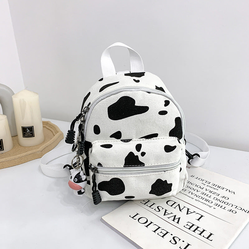 Wholesale Cow Patterned Canvas Bags for Children's Backpacks