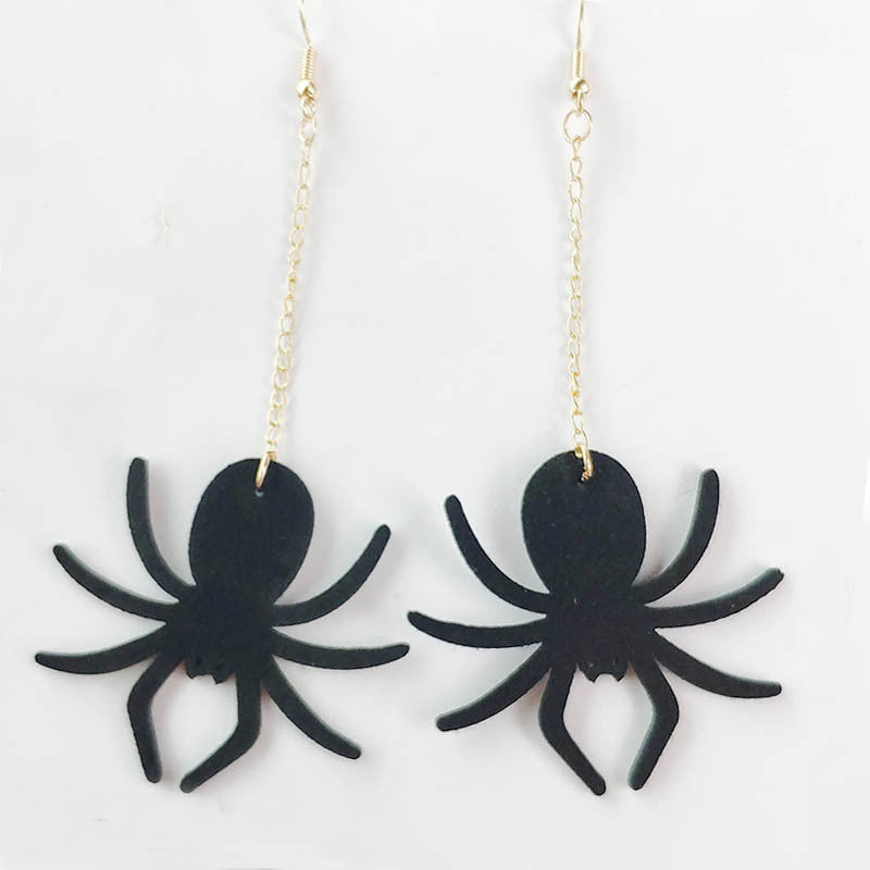 Wholesale 3 Pair/Pack Pumpkin Black Spider Halloween Earrings