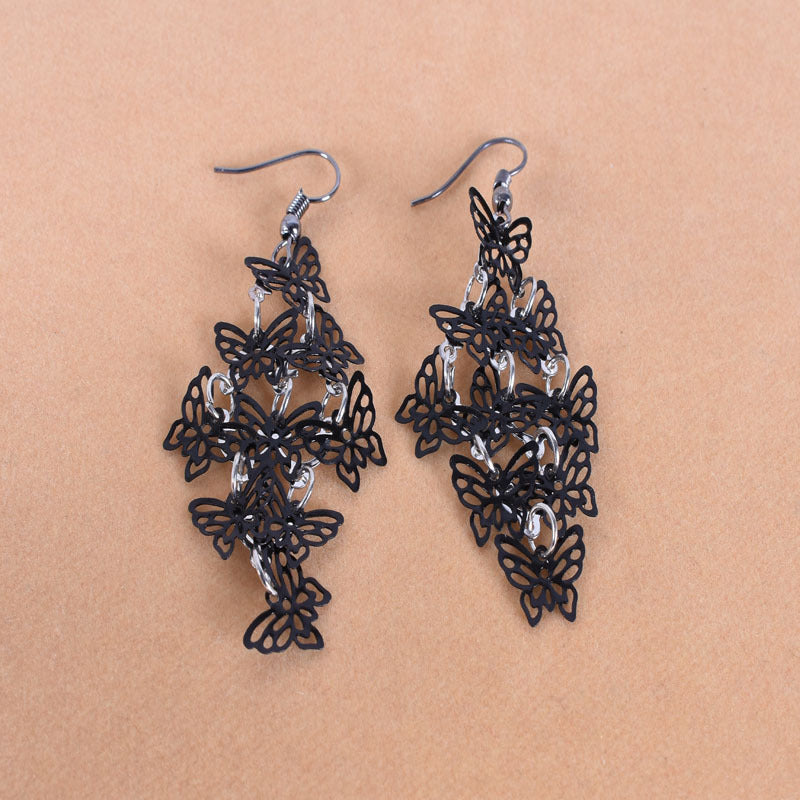 Wholesale Colorful Small Nine-piece Butterfly Earrings