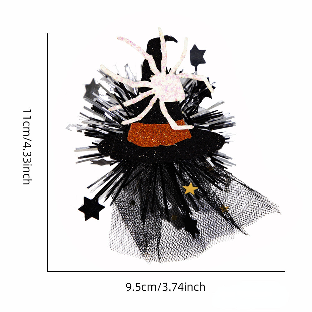 Wholesale Halloween Spider Pumpkin Net Hair Clip for Children's Party Decoration