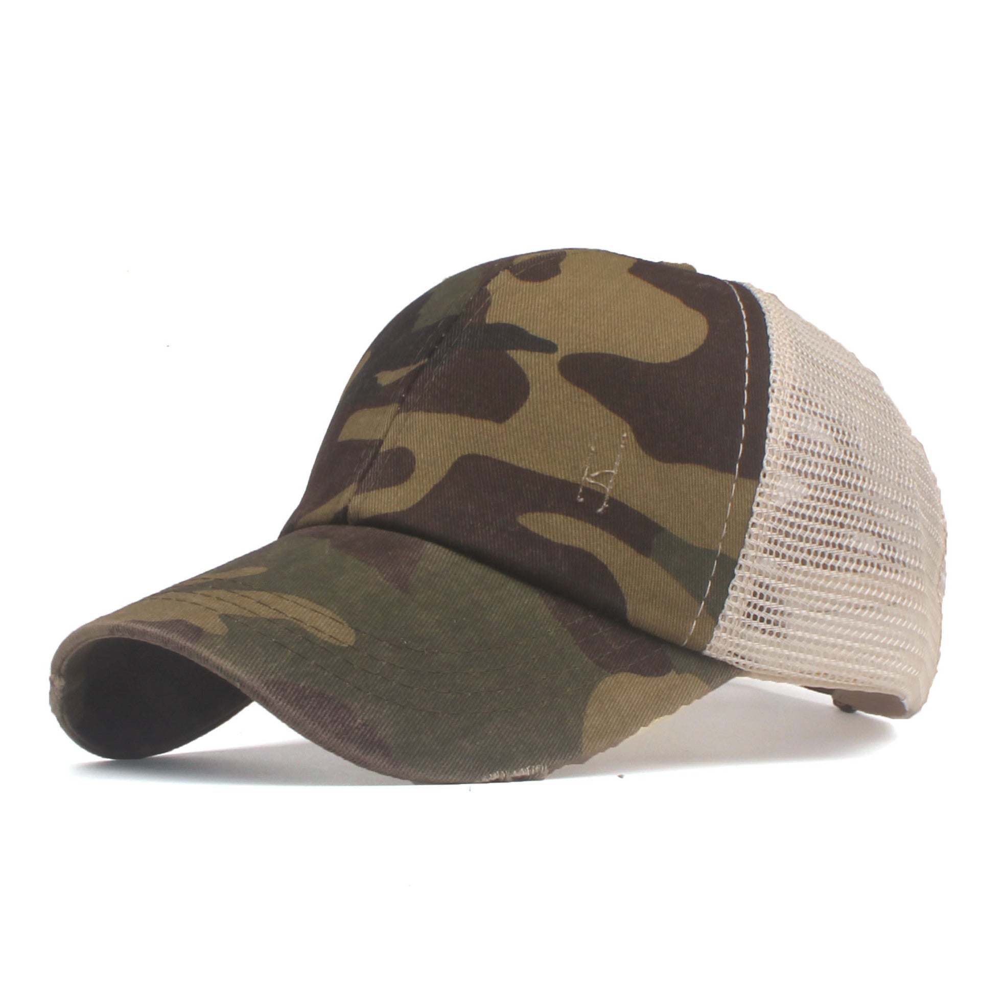 Wholesale Cotton Cross Ponytail Baseball Caps