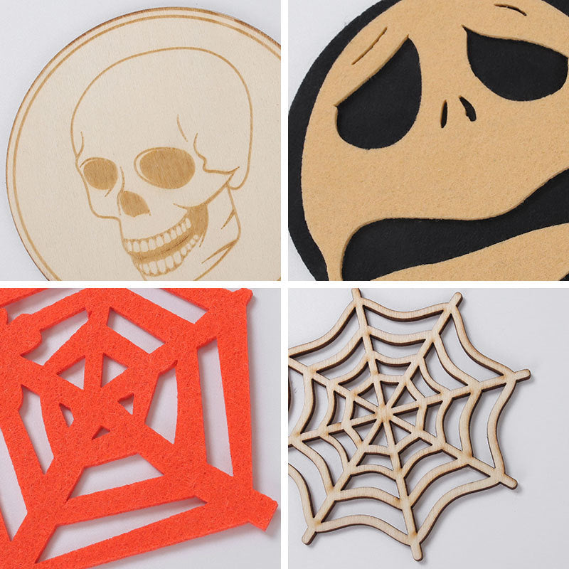 Wholesale Halloween Ghost Festival Pumpkin Felt Coasters