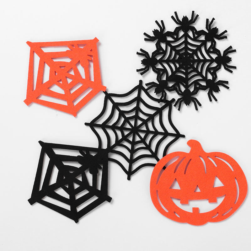 Wholesale Halloween Ghost Festival Pumpkin Felt Coasters