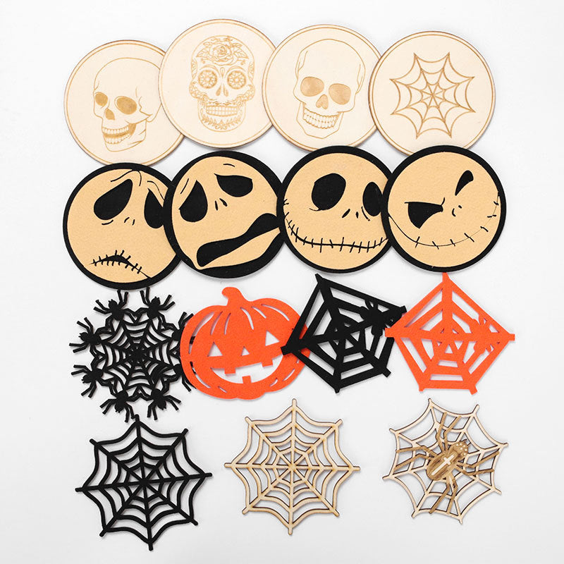 Wholesale Halloween Ghost Festival Pumpkin Felt Coasters