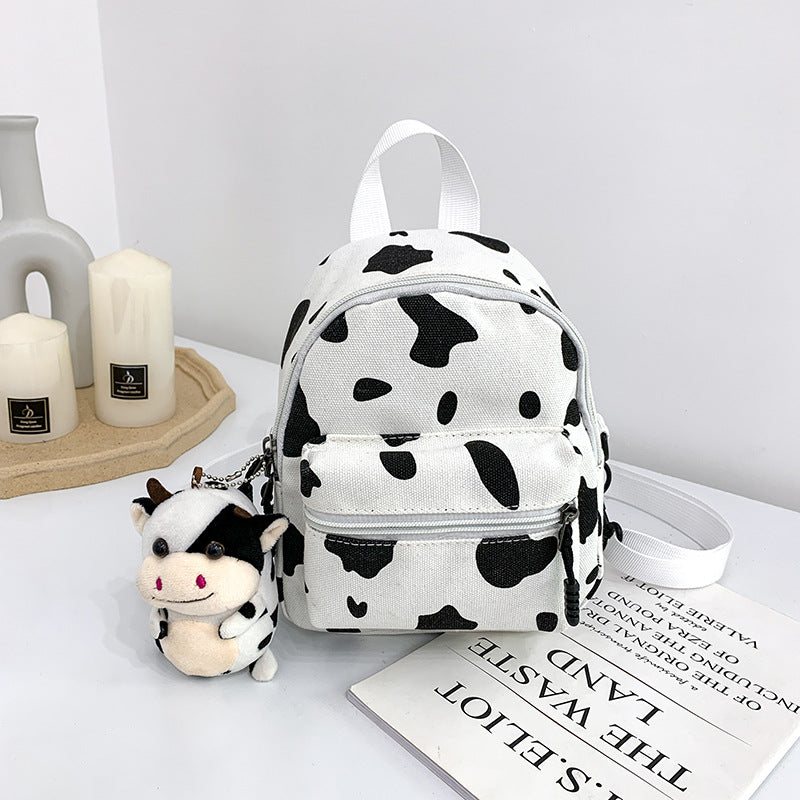 Wholesale Cow Patterned Canvas Bags for Children's Backpacks