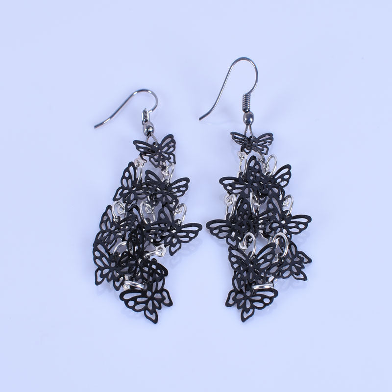 Wholesale Colorful Small Nine-piece Butterfly Earrings