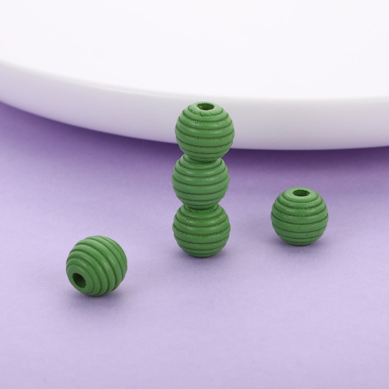 Wholesale 500PCS 18mm Wooden Thread Beads Colorful Sheep Heart Thread Beads