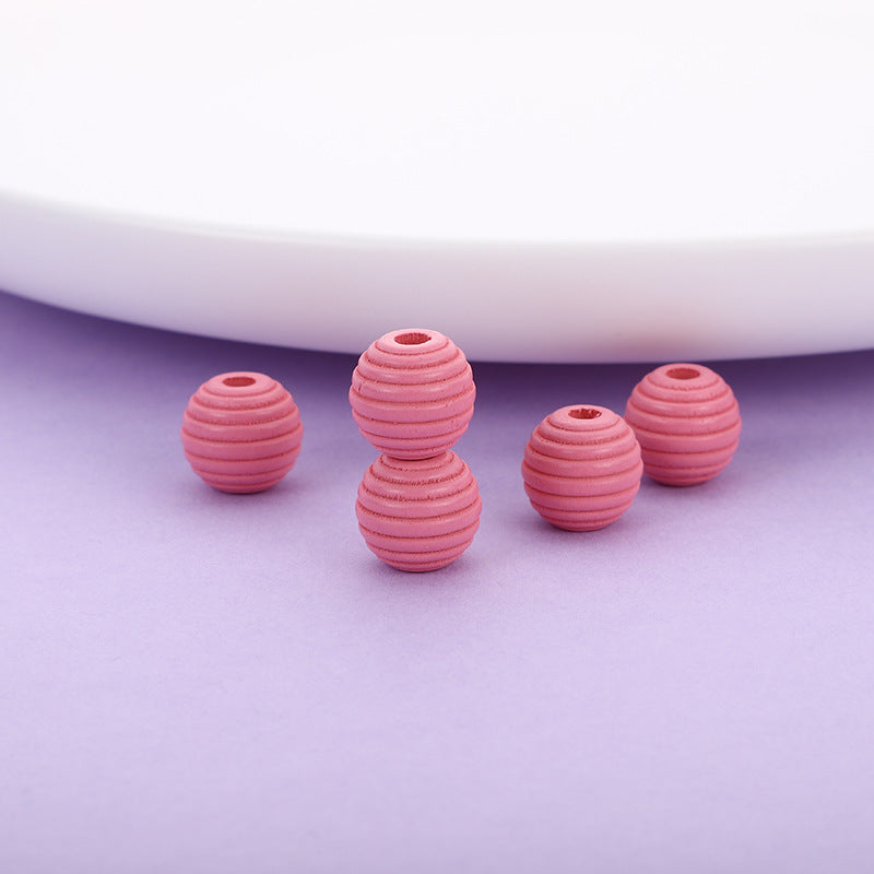 Wholesale 500PCS 18mm Wooden Thread Beads Colorful Sheep Heart Thread Beads