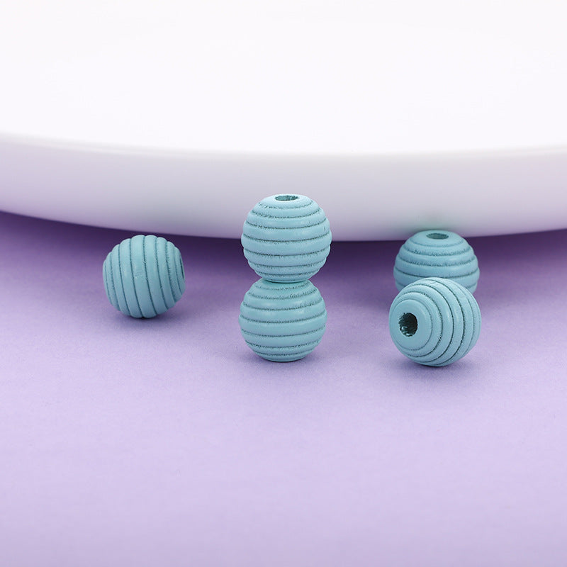 Wholesale 500PCS 18mm Wooden Thread Beads Colorful Sheep Heart Thread Beads