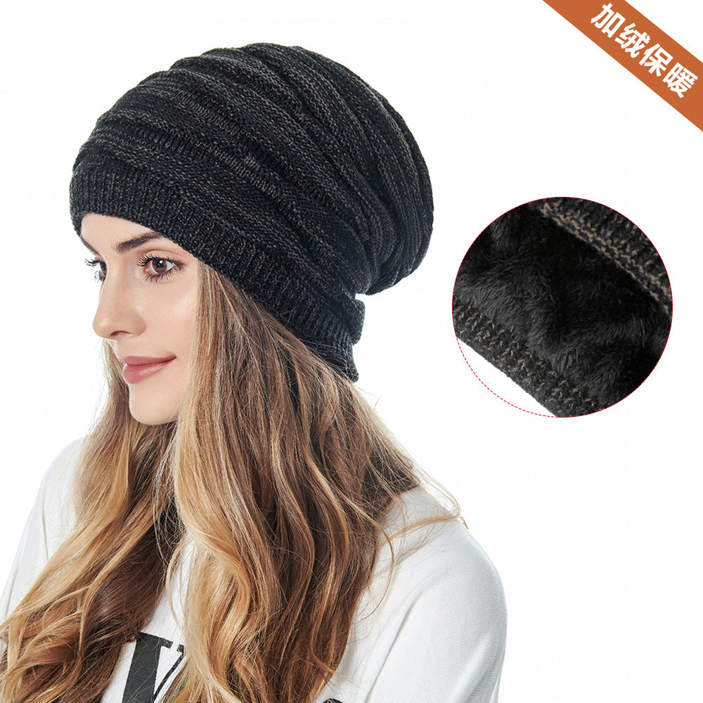 Wholesale Woolen knitted hat is warm and fleece outdoor casual hat