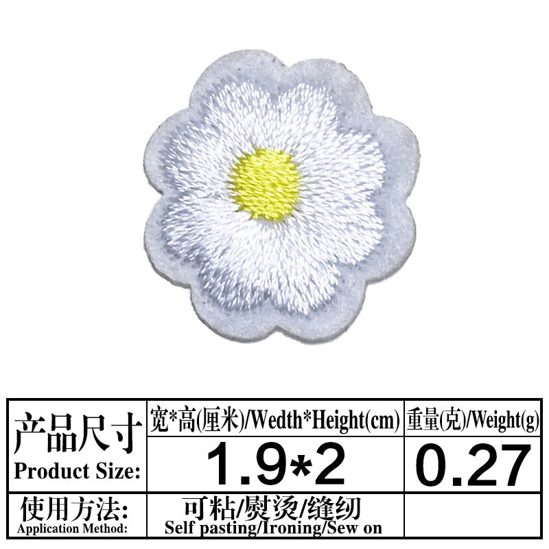 Wholesale Self Adhesive Embroidered Patches Heart Butterfly Floral Motifs For Clothing DIY Craft Supply