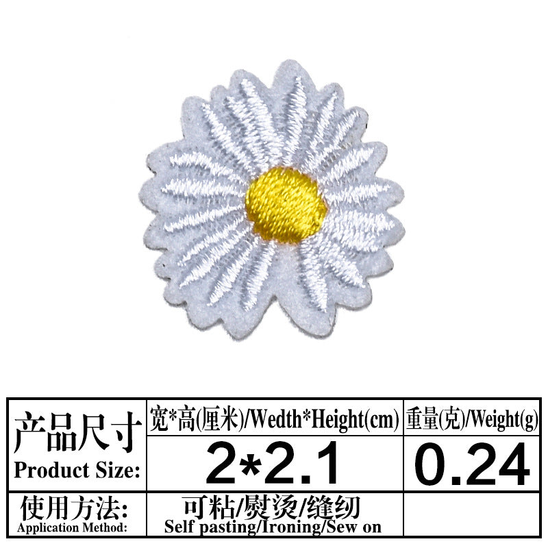 Wholesale Self Adhesive Embroidered Patches Heart Butterfly Floral Motifs For Clothing DIY Craft Supply